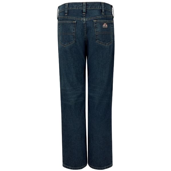 Bulwark Men's Straight Fit Jean with Stretch with Insect Shield - Sanded Denim