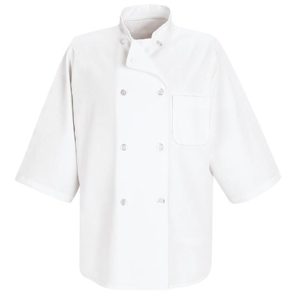 Red Kap ½ Sleeve Chef Coat - White