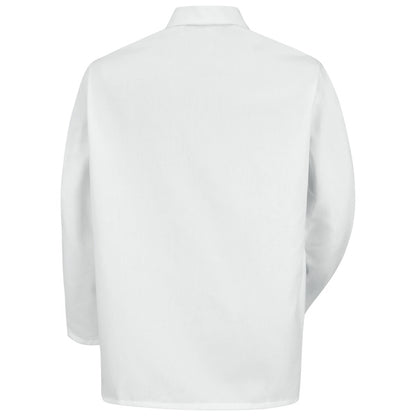 Red Kap Gripper-Front Short Butcher Coat - White