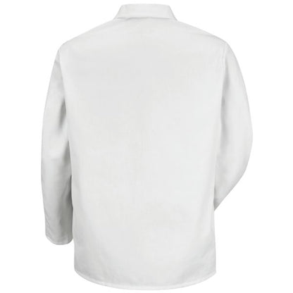 Red Kap Gripper-Front Short Butcher Coat - White