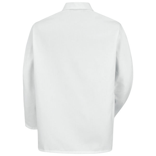 Red Kap Gripper-Front Short Butcher Coat - White