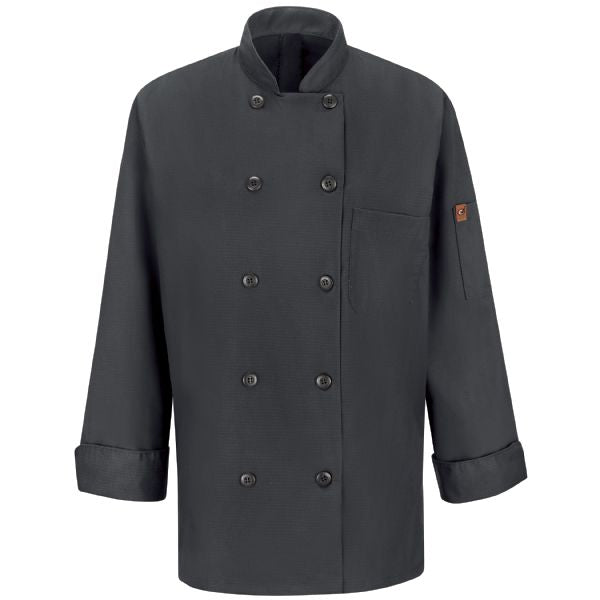 Red Kap Women's Chef Coat with OilBlok + MIMIX®