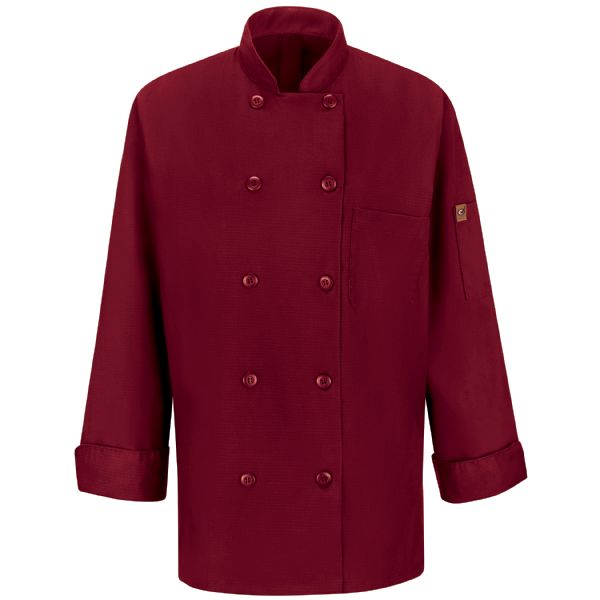 Red Kap Women's Chef Coat with OilBlok + MIMIX®