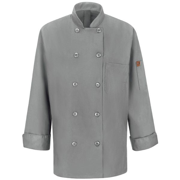 Red Kap Women's Chef Coat with OilBlok + MIMIX®