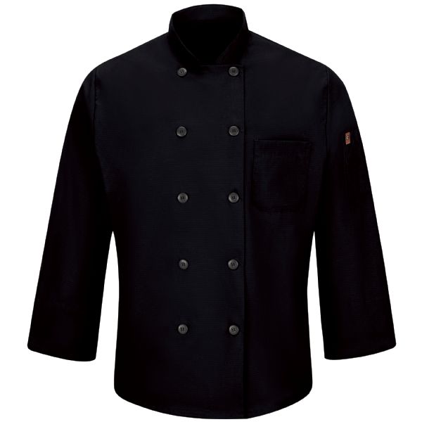 Red Kap Men's Chef Coat with OilBlok + MIMIX®