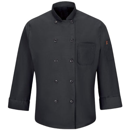 Red Kap Men's Chef Coat with OilBlok + MIMIX®