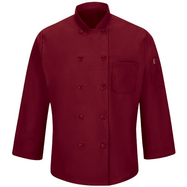Red Kap Men's Chef Coat with OilBlok + MIMIX®