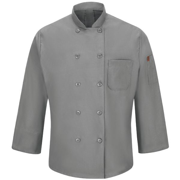 Red Kap Men's Chef Coat with OilBlok + MIMIX®