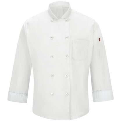 Red Kap Men's Chef Coat with OilBlok + MIMIX®