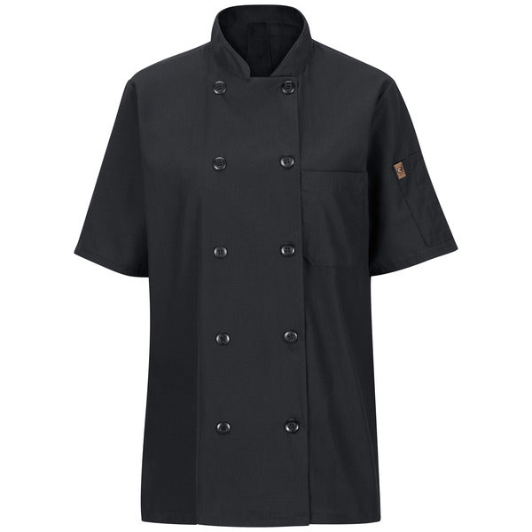 Red Kap Women's Short Sleeve Chef Coat with OilBlok + MIMIX®