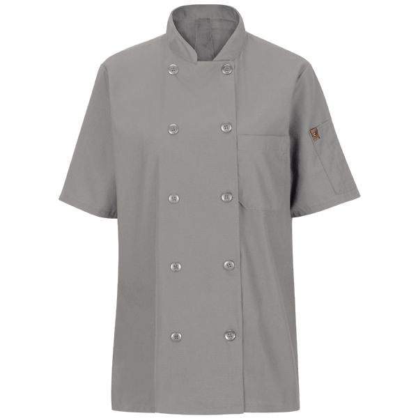 Red Kap Women's Short Sleeve Chef Coat with OilBlok + MIMIX®