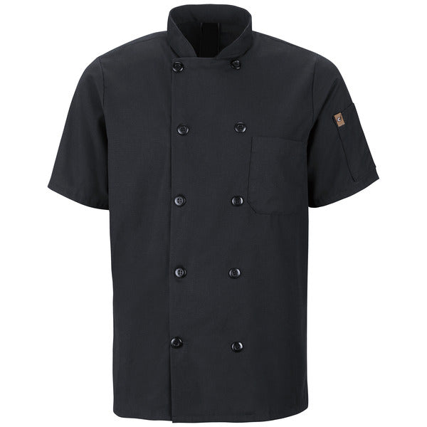 Red Kap Men's Short Sleeve Chef Coat with OilBlok + MIMIX®