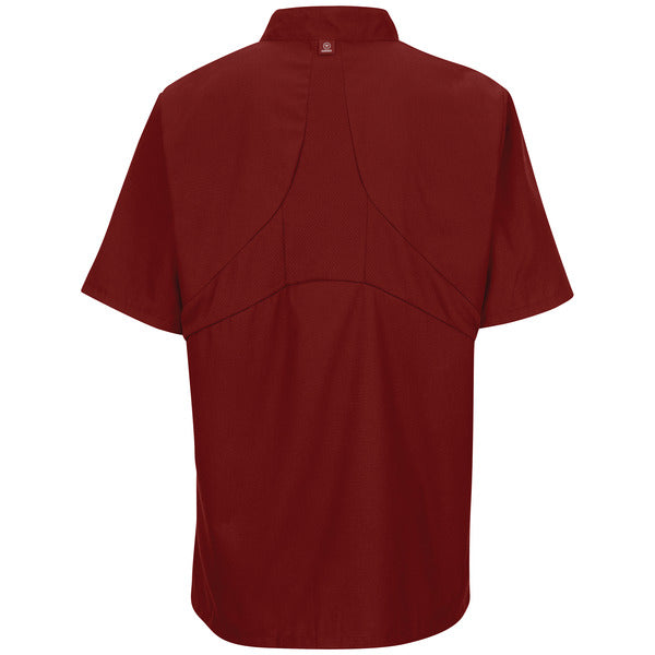Red Kap Men's Short Sleeve Chef Coat with OilBlok + MIMIX®