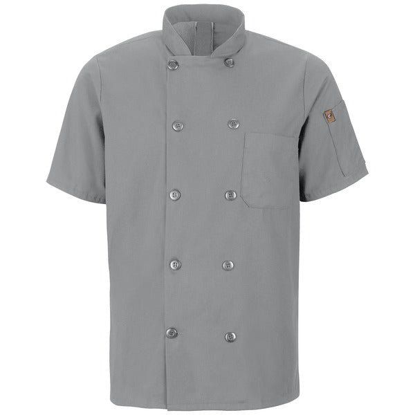Red Kap Men's Short Sleeve Chef Coat with OilBlok + MIMIX®
