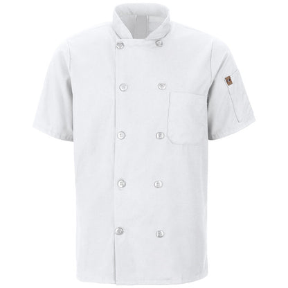 Red Kap Men's Short Sleeve Chef Coat with OilBlok + MIMIX®