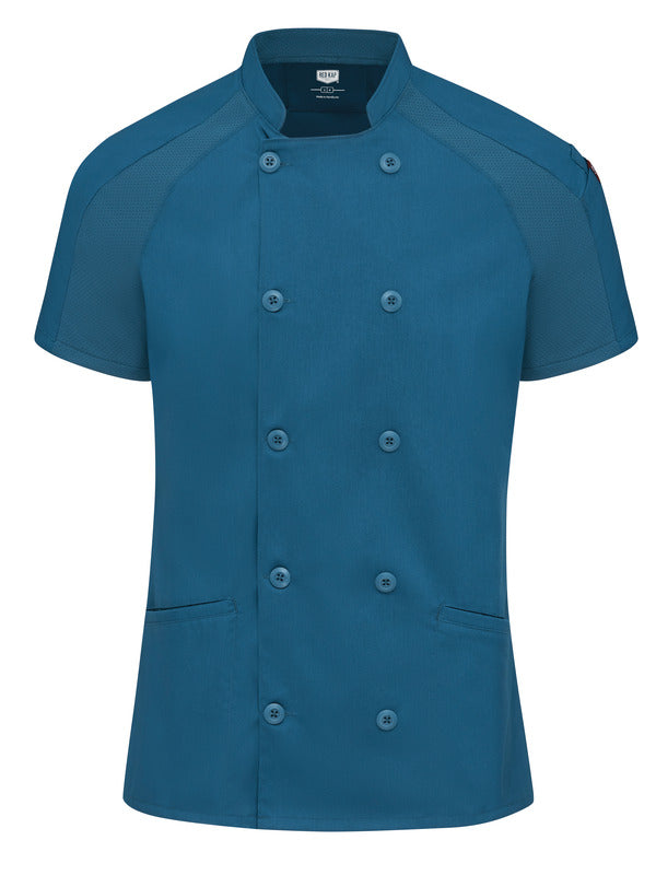 Red Kap Women's Airflow Raglan Chef Coat with OilBlok