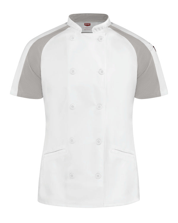 Red Kap Women's Airflow Raglan Chef Coat with OilBlok
