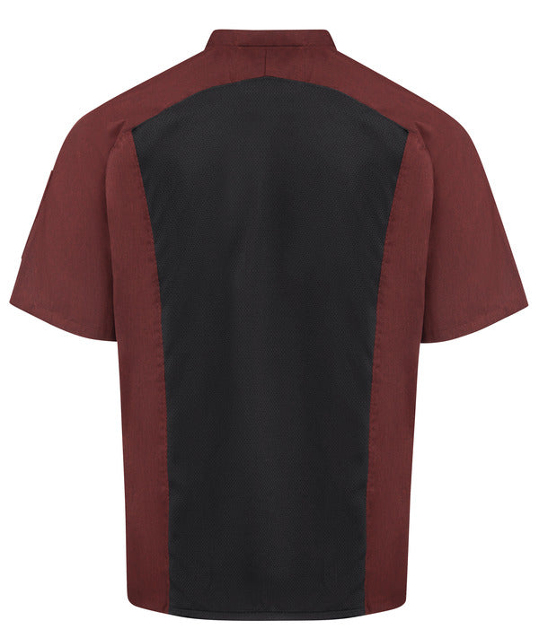 Red Kap Men's Airflow Raglan Chef Coat with OilBlok