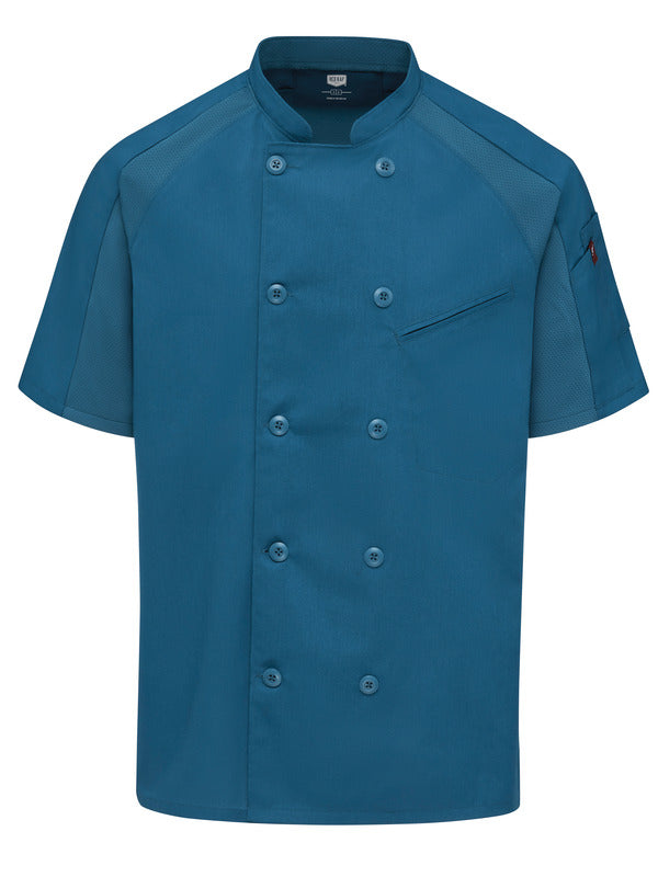 Red Kap Men's Airflow Raglan Chef Coat with OilBlok
