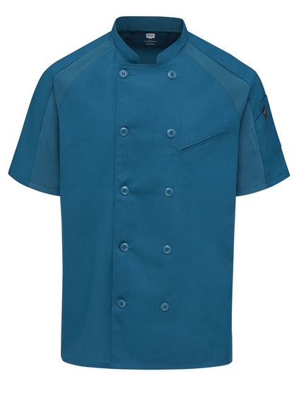 Red Kap Men's Airflow Raglan Chef Coat with OilBlok