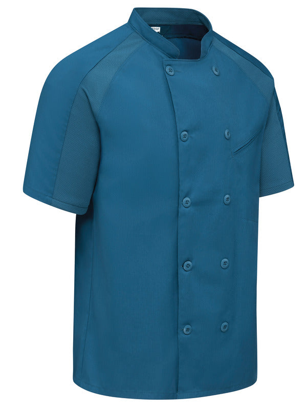 Red Kap Men's Airflow Raglan Chef Coat with OilBlok