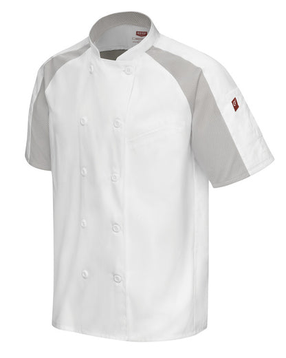 Red Kap Men's Airflow Raglan Chef Coat with OilBlok