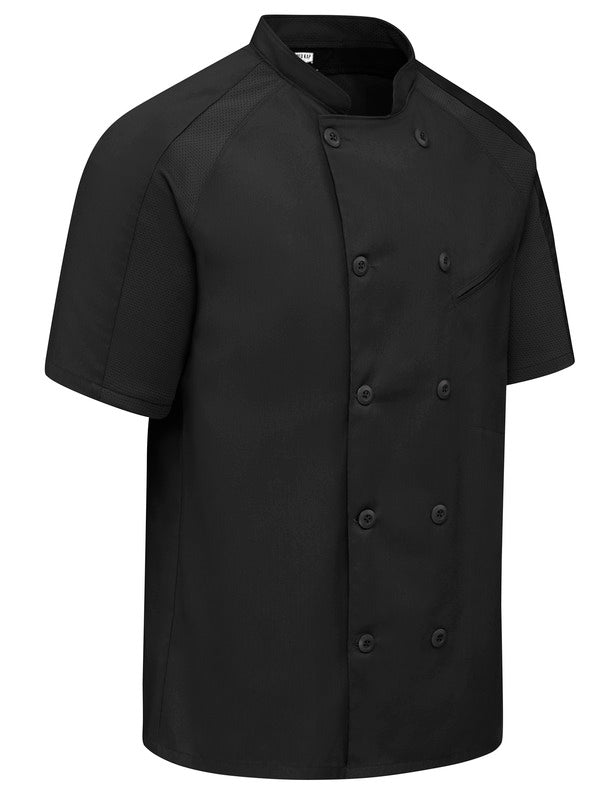 Red Kap Men's Airflow Raglan Chef Coat with OilBlok