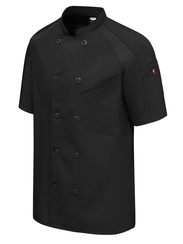 Red Kap Men's Airflow Raglan Chef Coat with OilBlok