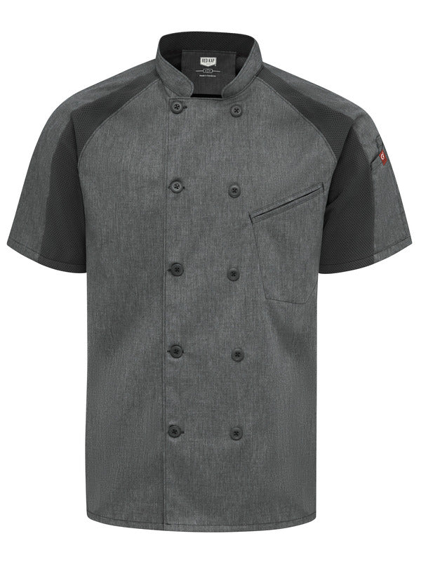 Red Kap Men's Airflow Raglan Chef Coat with OilBlok