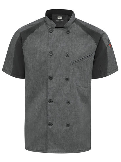 Red Kap Men's Airflow Raglan Chef Coat with OilBlok