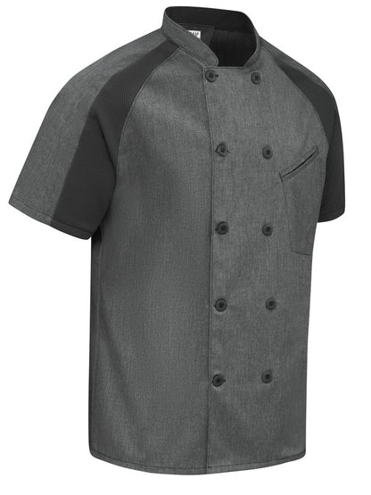 Red Kap Men's Airflow Raglan Chef Coat with OilBlok