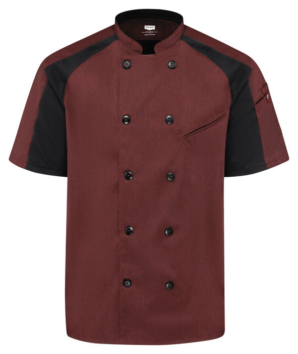 Red Kap Men's Airflow Raglan Chef Coat with OilBlok