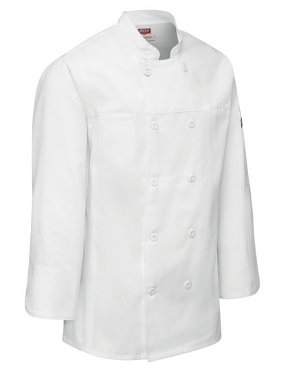 Red Kap Men's Deluxe Airflow Chef Coat