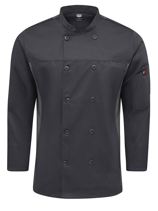 Red Kap Men's Deluxe Airflow Chef Coat