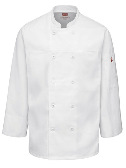 Red Kap Men's Deluxe Airflow Chef Coat
