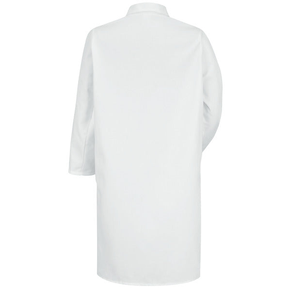 Red Kap Gripper-Front Butcher Frock without Pockets - White