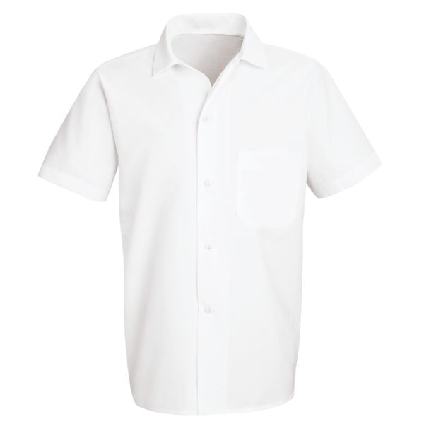Red Kap Button-Front Cook Shirt - White