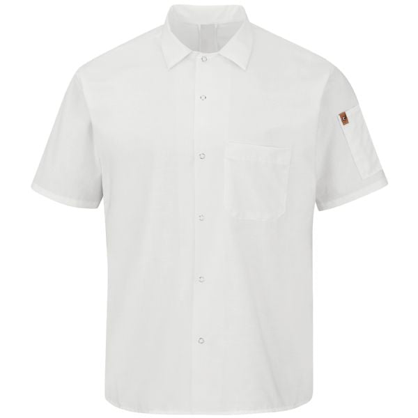 Red Kap Men's Short Sleeve Cook Shirt with OilBlok + MIMIX®