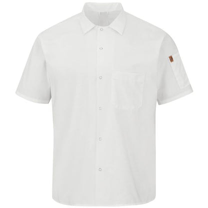 Red Kap Men's Short Sleeve Cook Shirt with OilBlok + MIMIX®