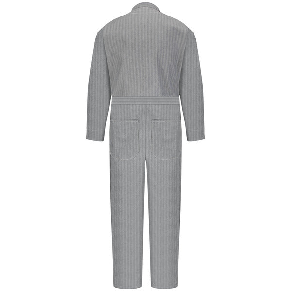 Red Kap Snap-Front Cotton Herringbone Coverall - Herringbone