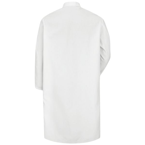 Red Kap Snap-Front Spun Polyester Butcher Coat - White