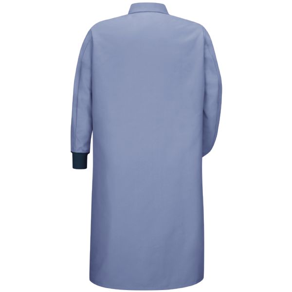 Red Kap Gripper-Front Spun Polyester Pocketless Butcher Coat with Knit Cuffs