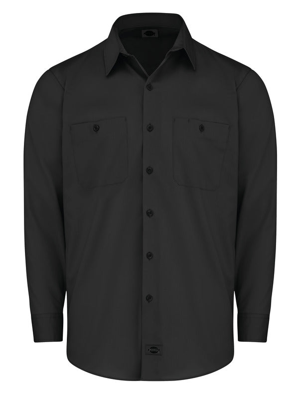 Dickies Men's Industrial WorkTech Ventilated Long-Sleeve Work Shirt With Cooling Mesh