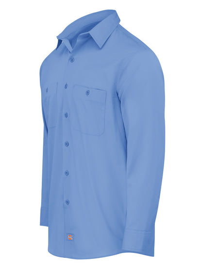 Dickies Men's Industrial WorkTech Ventilated Long-Sleeve Work Shirt With Cooling Mesh