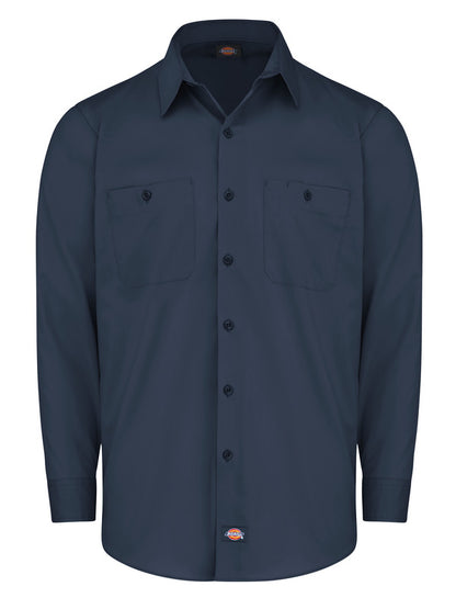 Dickies Men's Industrial WorkTech Ventilated Long-Sleeve Work Shirt With Cooling Mesh