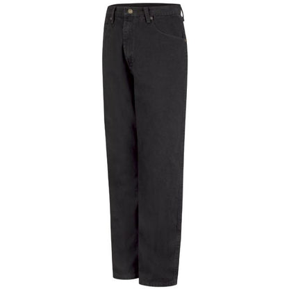 Red Kap Men's Relaxed Fit Black Jean - Black