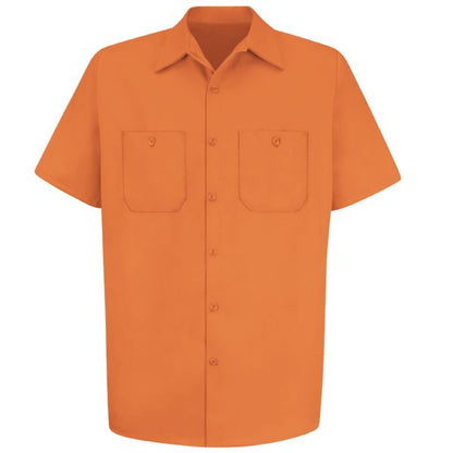Red Kap Men's Short Sleeve Wrinkle-Resistant Cotton Work Shirt