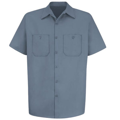Red Kap Men's Short Sleeve Wrinkle-Resistant Cotton Work Shirt