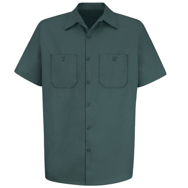 Red Kap Men's Short Sleeve Wrinkle-Resistant Cotton Work Shirt