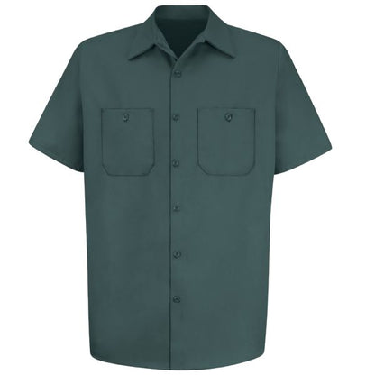 Red Kap Men's Short Sleeve Wrinkle-Resistant Cotton Work Shirt